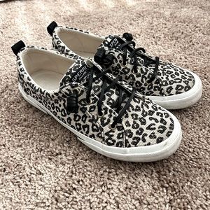 Sperry leopard shoes